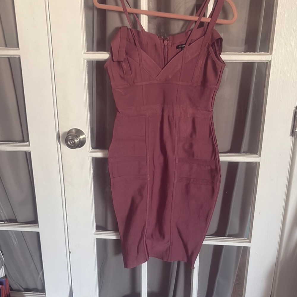 Fashion Nova Dusty Rose Midi Dress